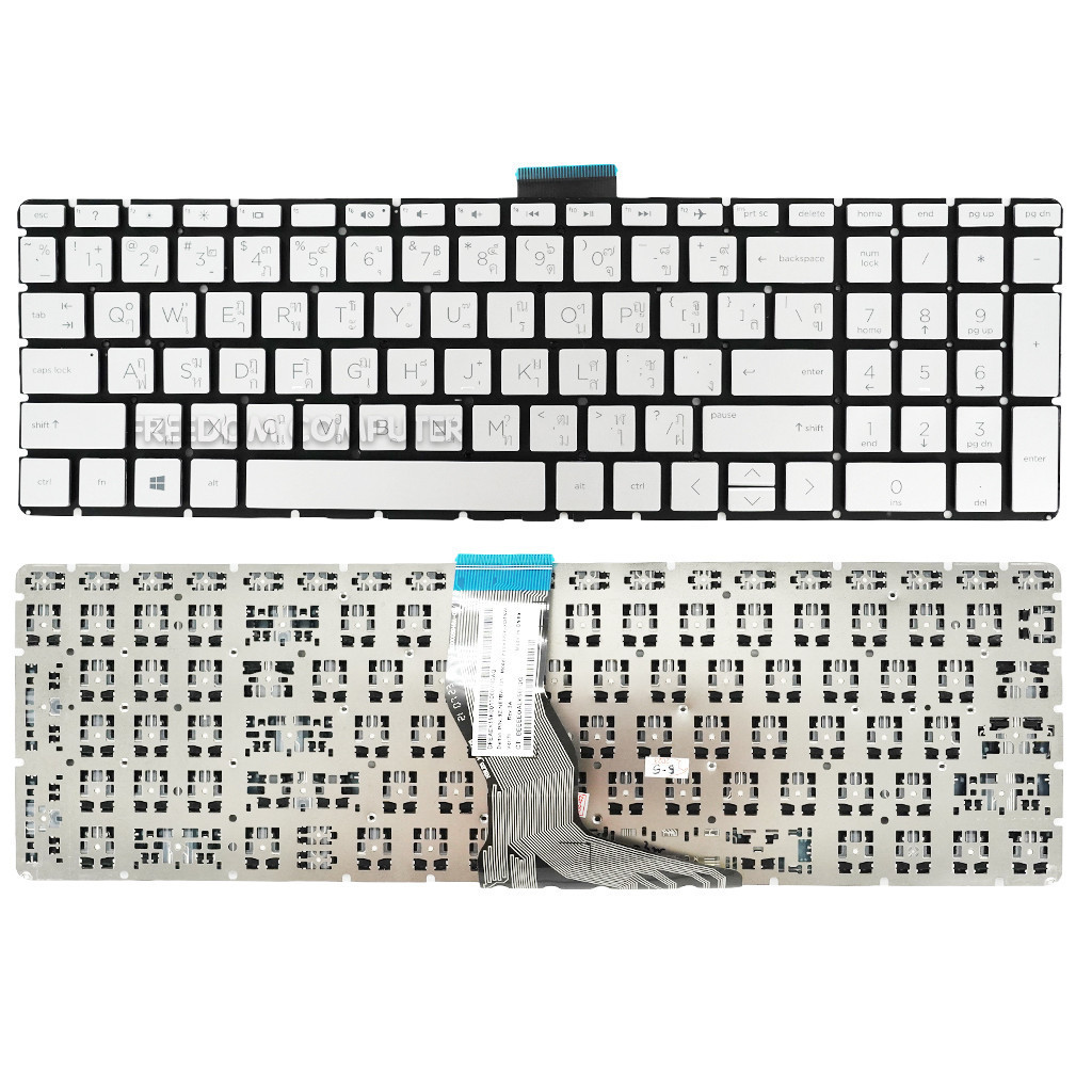 คีย์บอร์ด HP 15S-FQ 15-CC 15-BS 15-BW 15S-EQ ไม่มีไฟ สีเงิน KEYBOARD