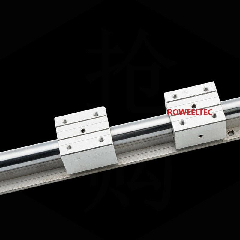 SBR25-2500mm linear slide guide 25mm shaft 2 rail+4SBR25UU bearing block CNC set