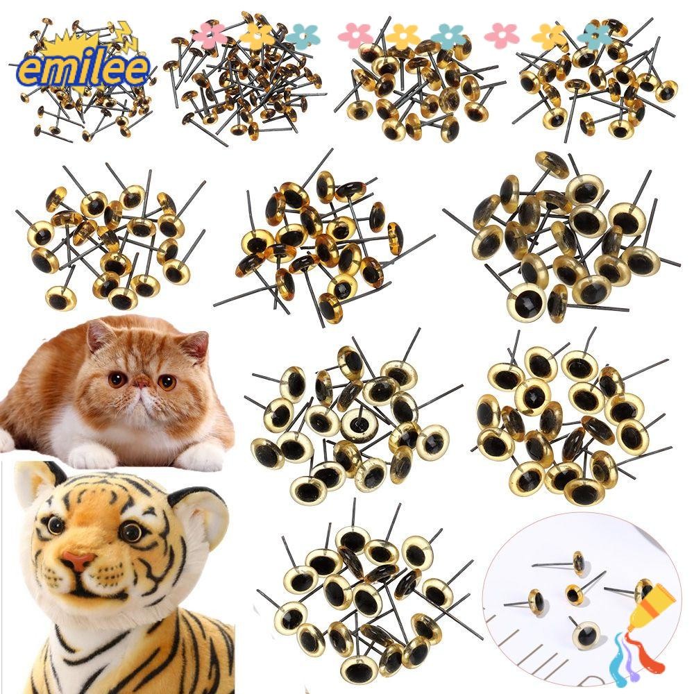 Emilee ตาแก้วพลาสติกใส รูปหมี ขนาด 3 4 5 6 7 8 9 10 11 12 มม. สําหรับเด็ก 20 50 ชิ้น