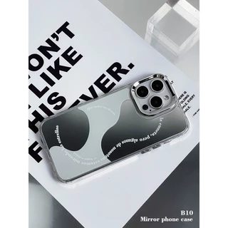 กระจกแต่งหน้านุ่มโปร่งใสกรณี Anti-Fall เคสโทรศัพท์สําหรับ iPhone 16 Promax 15 Promax 12 13 Mini 14plus 11 Pro Max X XS XR XS Max 7 8 plus Se2020
