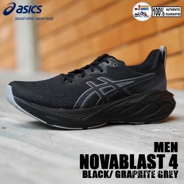 Asics novablast 4 1011b693-002กราไฟท์สีดำ/ สีเทา, FF Blast + ของแท้100%