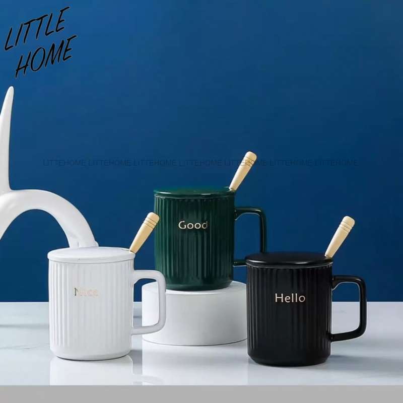 LITTLEHOME CP0174 แก้วน้ำ แก้วกาแฟ เซรามิค สไตล์มินิมอล (A7)