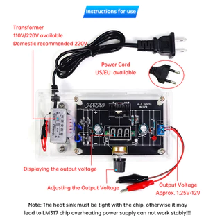 Pcbfun LM317 แหล่งจ่ายไฟแบบปรับได้ DIY ชุด DC Regulated Power Supply โมดูลส่วนประกอบเชื่อมการผลิตอิเล็กทรอนิกส์จํานวนมาก