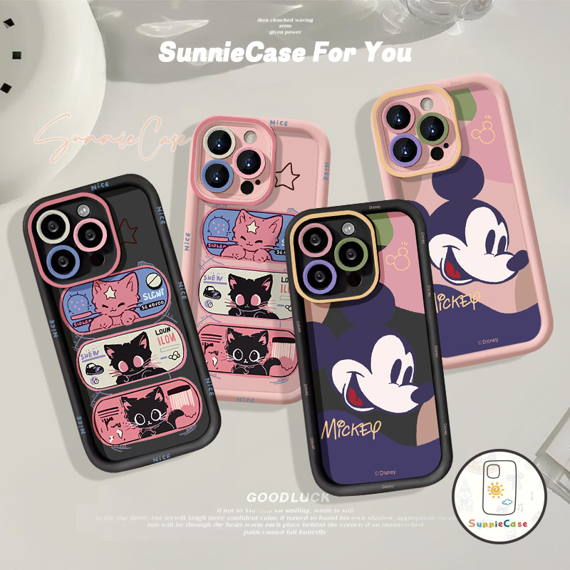 การ์ตูนมิกกี้ แมวน่ารัก เคส Redmi A1 9T 9 12 13C 10A 12C10C 9A 9C NFC Note 9 12 11s 10 11 8 Pro Max POCO M6 Pro ด เคส