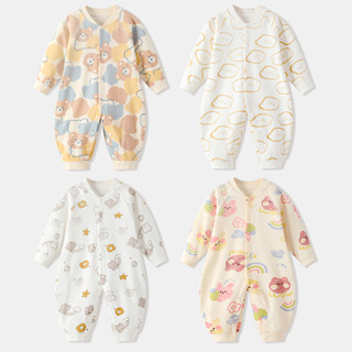 ผ้าฝ้าย 100% ชุดจั๊มสูทเด็ก ชุดจั๊มสูทแขนยาวสําหรับเด็ก เสื้…