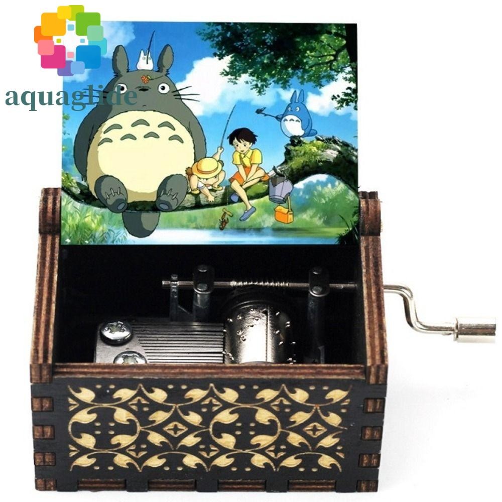 Aquaglide Totoro กล่องดนตรี, การ์ตูนแกะสลักรูปแบบ Totoro ไม้ Hand Crank กล่องดนตรี, เพลงกล่องดนตรีน่