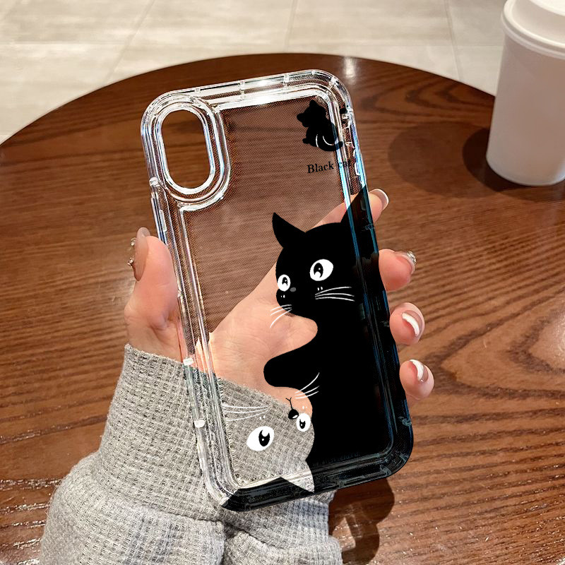 Cartoon เคสใส สำหรับ iPhone รุ่นใหม่ล่าสุด TPU เคสกันกระแทก รุ่น 16 15 13 12 14 11 Pro Max 17 Air X XR XS 8 7 SE Plus