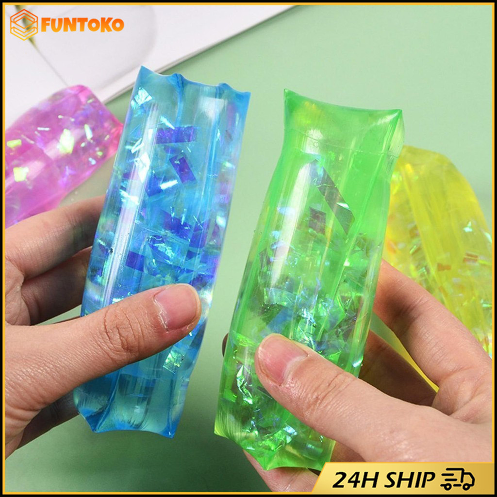 ร้านอยู่กรุงเทพ water snake fidget toyของเล่นสำหรับคลายเครียด แท่งนุ่มนิ่ม ดึ๋งดั๋ง
