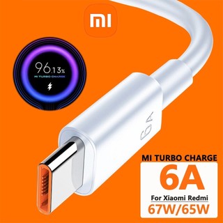 สายเคเบิลข้อมูล for Xiaomi USB-6A สายชาร์จเร็ว TypeC-1m/1.5m/2m จัดส่งภายในประเทศไทย