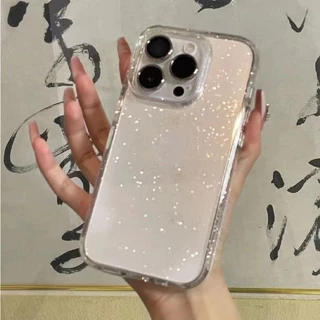 ผงเพชรแผ่นโปร่งใส เทรนด์แฟชั่น เงางาม for 17 11 12 13 15 14plus 15 pro max XR 12 13pro เคสเกาหลี 6P 7P 8P XS 14Pro 11pro