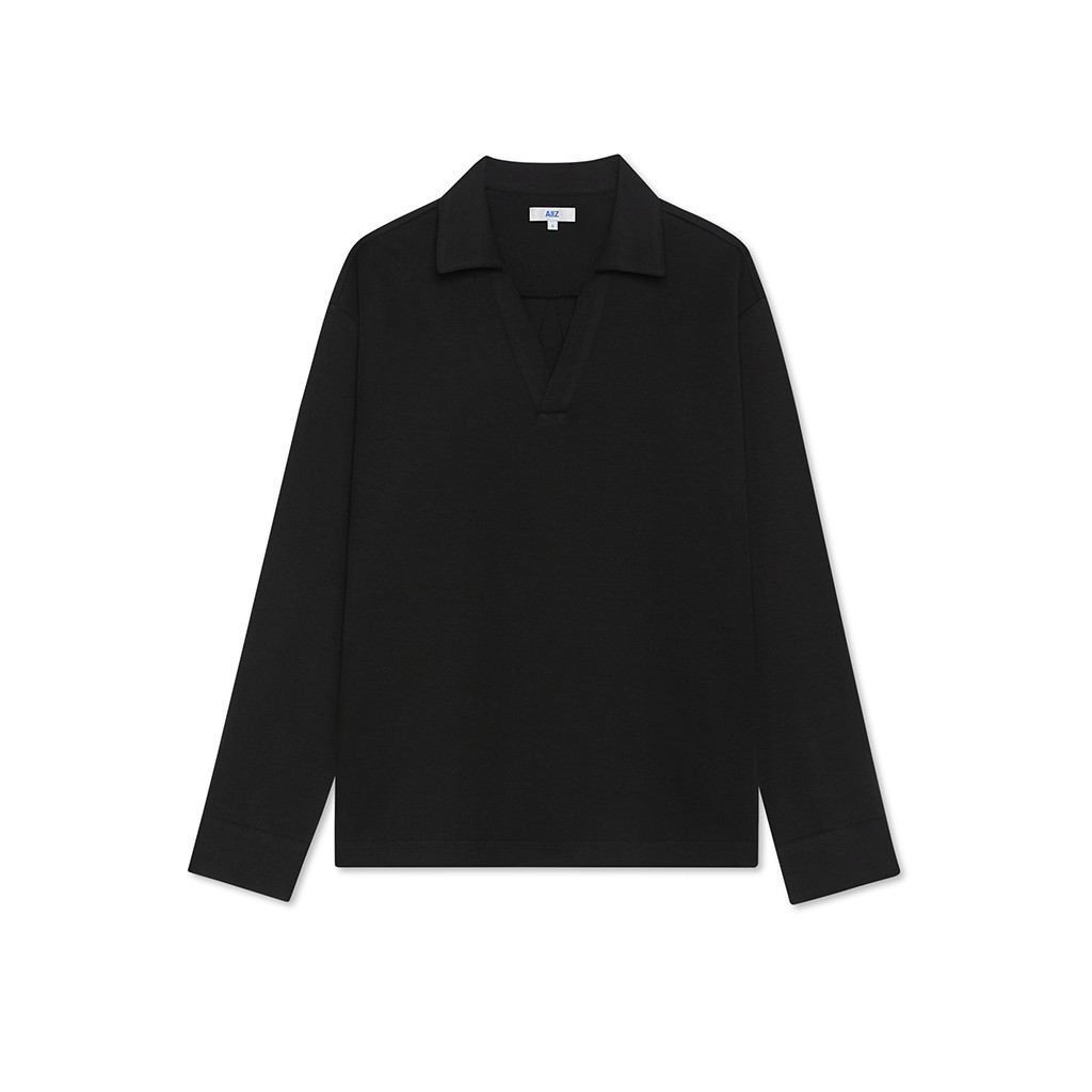 AIIZ (เอ ทู แซด) - เสื้อยืดผู้หญิงแขนยาวคอโปโลสีพื้น Women's Long Sleeve Polo Shirt