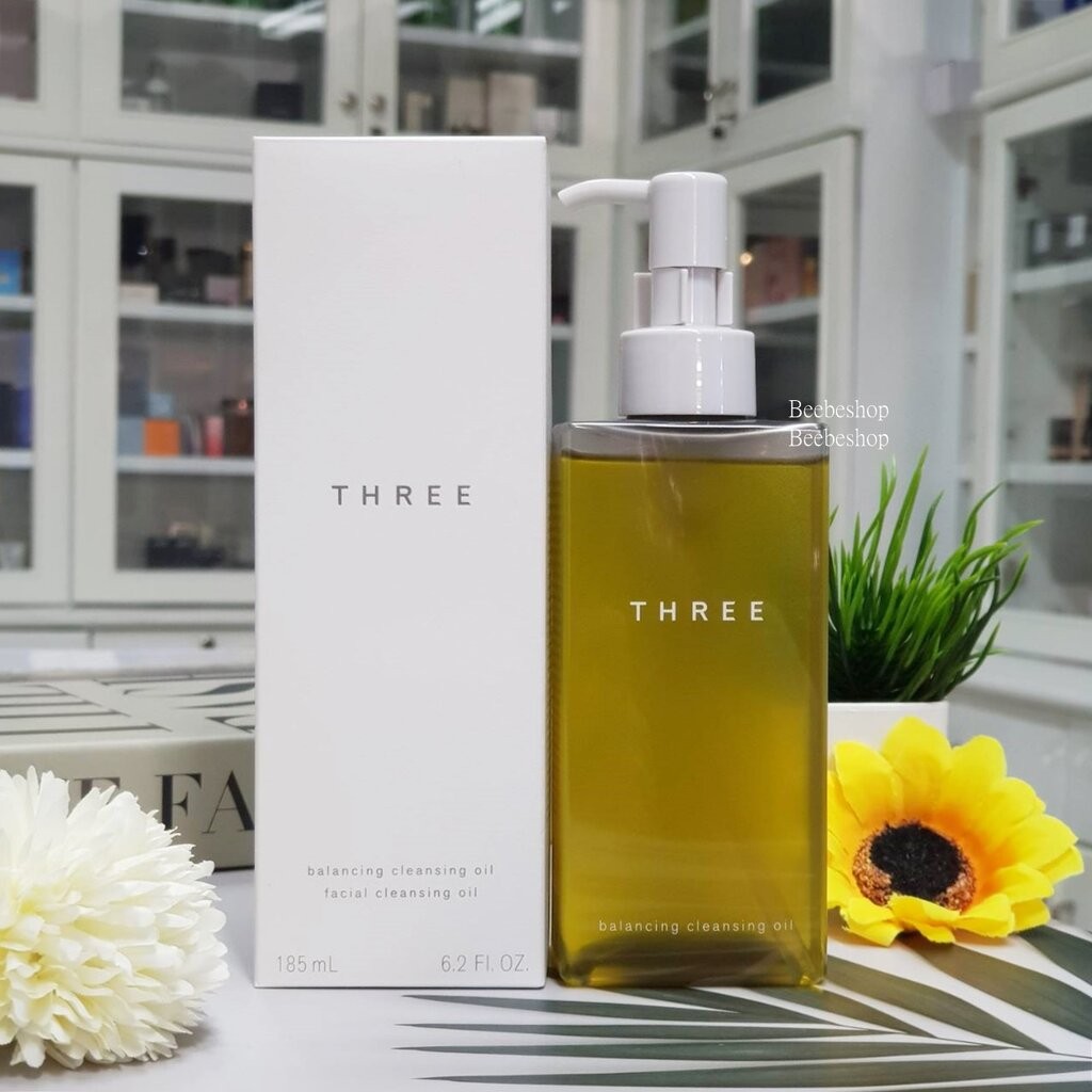 สูตรใหม่!! THREE Balancing Cleansing Oil 185ml & Refill 180ml คลีนซิ่งออยล์
