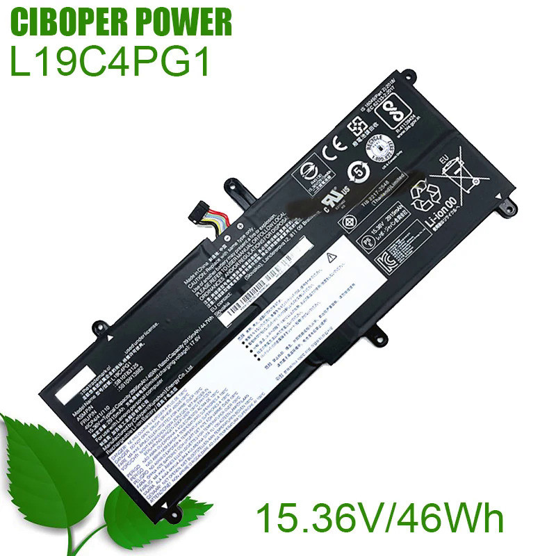 CP Genuine Laptop Battery L19C4PG1 L19M4PG1 15.36V/46Wh/2995mAh For 11e Yoga 6th Gen 5B10W13881 5B10