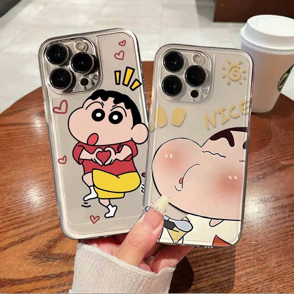 เคสโทรศัพท์สําหรับ OPPO Reno 12 11 10 Pro Plus 7 4G 11F 12F 7Z 8Z 5Z 6Z 2Z 5 6 8 Pro 4 2F 8T 5G ฝาครอบ Crayon Shinchan Soft TPU Ultra-thin 3D เกาหลี Anti-Kock น่ารัก