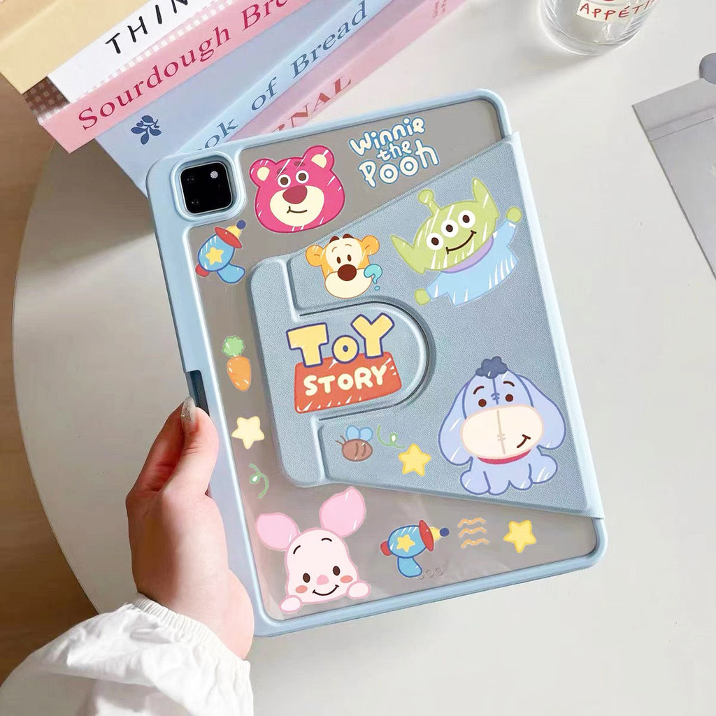เคสฝาพับ ลายการ์ตูน เคส Samsung Tab A9 Plus /Tab S6 lite/A7 lite/Tab S9 FE S9FE เคสหมุนได้360 องศาหมุน มีช่องใส่ปากกา