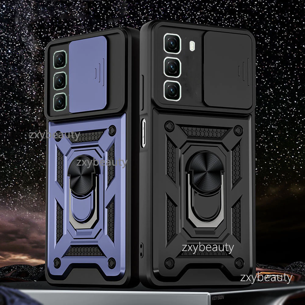 Infinix Hot 50 Pro Plus 60 60i 60Pro 2025 4G 5G เคสโทรศัพท์แม่เหล็กผู้ถือแหวนสําหรับ Hot50 50Pro 50Pro + Hot50Pro Hot60 60Pro + Hot60i Hot60Pro Push กล้องป้องกัน