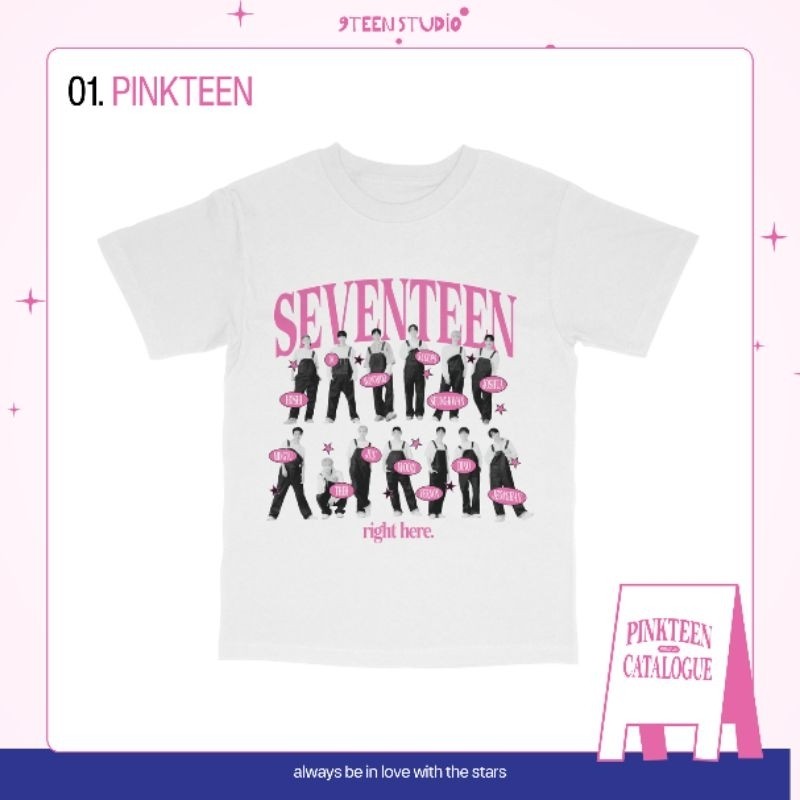 [เสื้อยืดผ้าฝ้าย] Seventeen PINKTEEN Collection | 9teenstudio