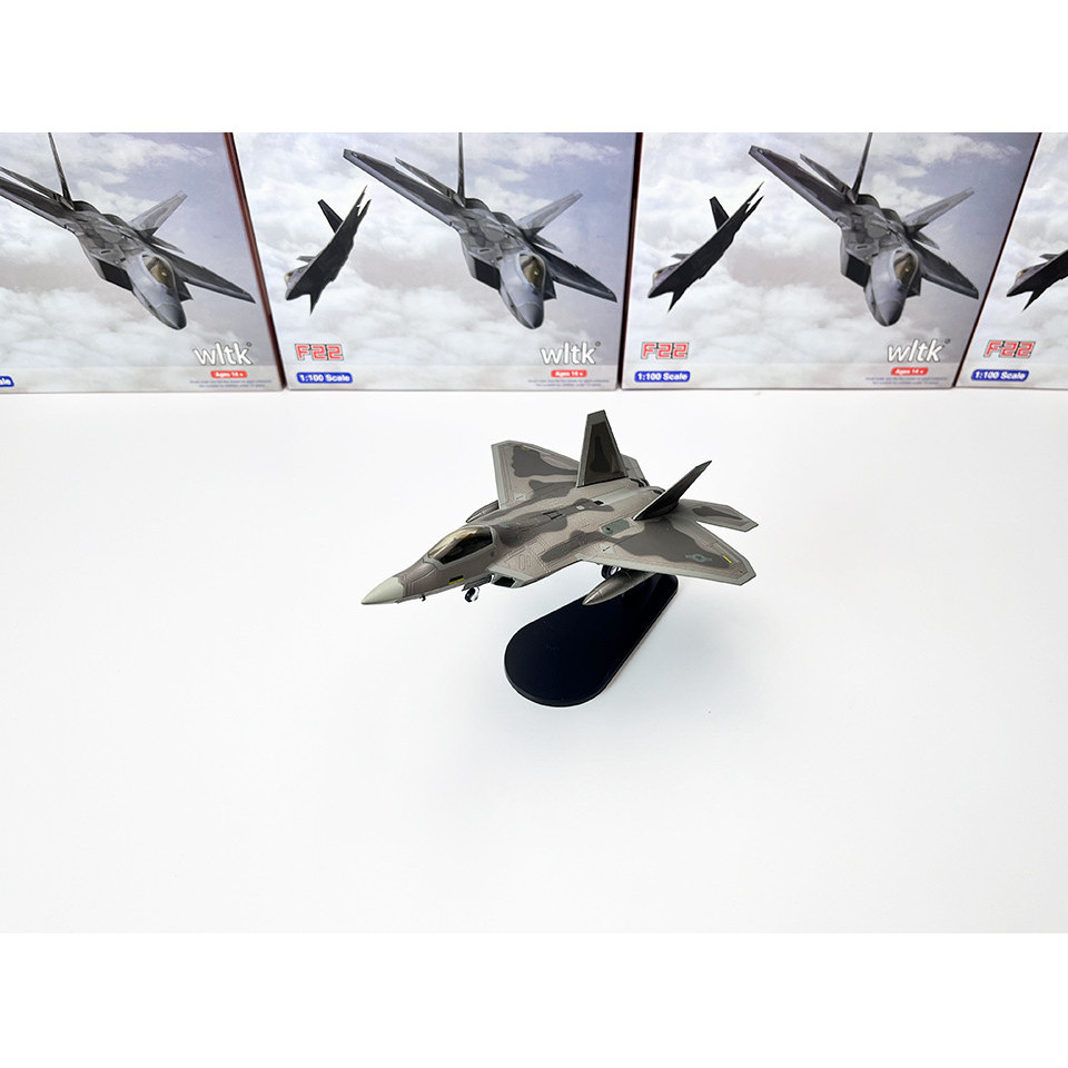 Vivi ของเล่น1/100 F-22 F22 Raptor Fighter เครื่องบินรุ่นทหารจำลองผลิตภัณฑ์สำเร็จรูปเครื่องประดับของเล่นโลหะ ojav