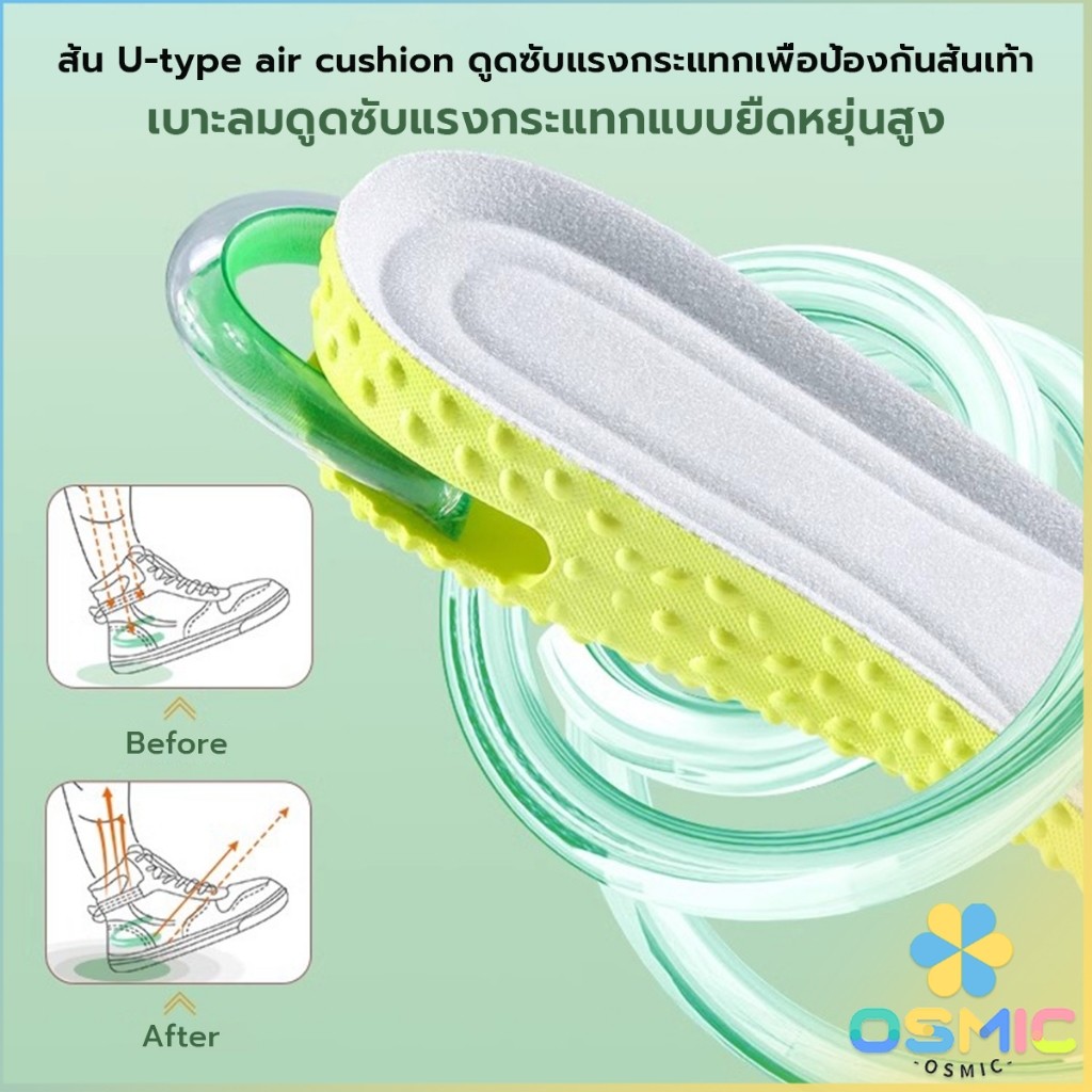 MIC แผ่นเสริมส้นรองเท้า ระบายอากาศ เพิ่มส่วนสูง 1.5cm 2.5cm 3.5cm Heightened insole
