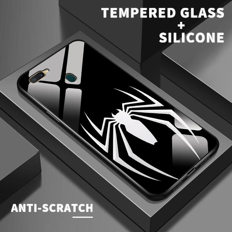 เหมาะสำหรับ OPPO A7 A7n A72 A73 A74 4G 5G A76 A77 A77s A7x A8 A83 กรณีโทรศัพท์มือถือ Cool Spider-Man