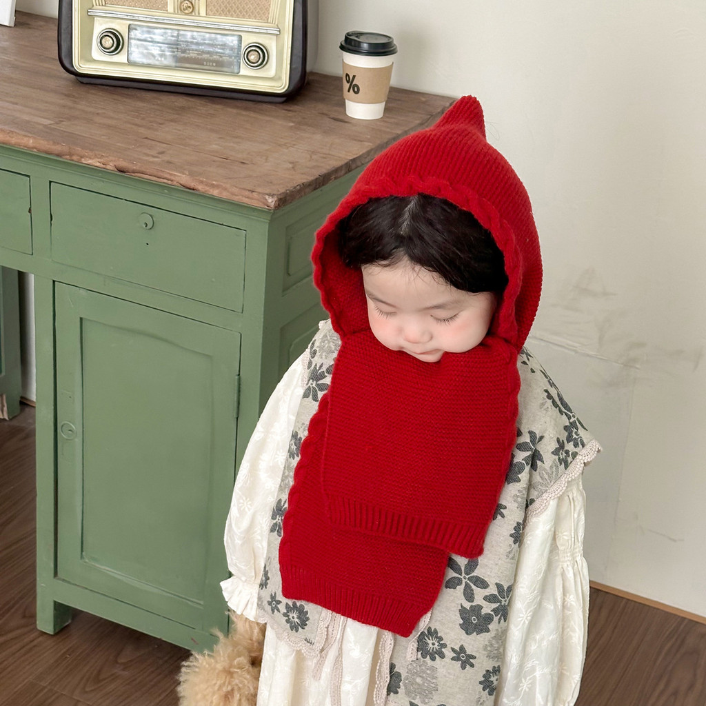 [3-10 ปี] เด็กหมวกผ้าพันคอหนึ่งฤดูหนาว อิน สไตล์ใหม่ชายหญิงถักผ้าพันคอขนสัตว์ผ้าคลุมไหล่ QN410 - รูปที่ 5