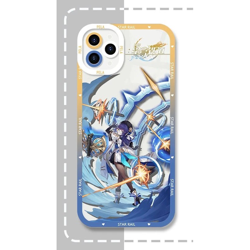 Samsung Xiaomi Oppo Anime Honkai:Star Rail Square Edge เคส iPhone พิมพ์ลาย Pela