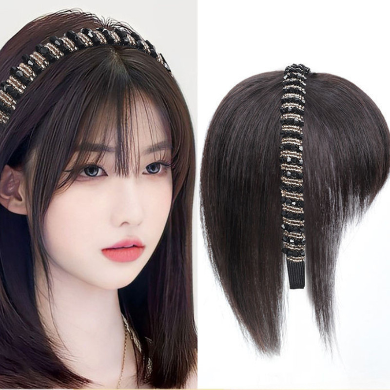 วิกผม วิกผมต่อผม ออกใหม่ บล็อก ที่คาดผม, หน้าม้า, หน้าผากแบบบูรณาการ, ด้านบนธรรมชาติของศีรษะ, แพทช์ทดแทนสําหรับผู