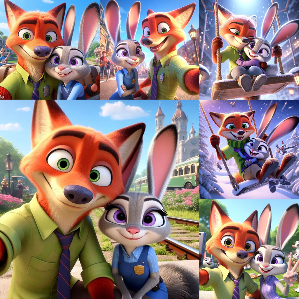 [KS] Judy และ Nick 5d ภาพวาดเพชรเพชรเต็มห้องนั่งเล่น PasteDiamond Cross Stitch ห้องนอนห้องรับประทานอาหารเพชรเย็บปักถักร้อยตกแต่งบ้าน 30x30 ซม./40x40 ซม.