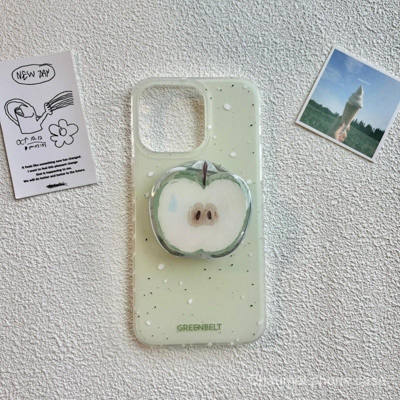 Ins แอปเปิ้ลสีเขียวเข้ากันได้กับ iphone16/15/14PROMAX เคสมือถือ XS กันกระแทก13 12เคสนิ่ม11ดิจิตอล8PLUS aapa