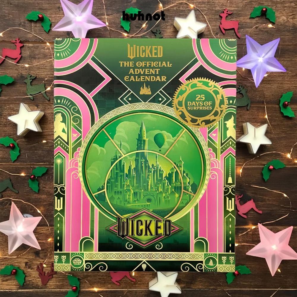 Huhnot 25 วันคริสต์มาสจุติปฏิทิน,ตกแต่งบ้านปีของขวัญWicked Adventปฏิทิน,สร้างสรรค์คริสต์มาส25รายการสะสม2024ปฏิทินจุติคริสต์มาส