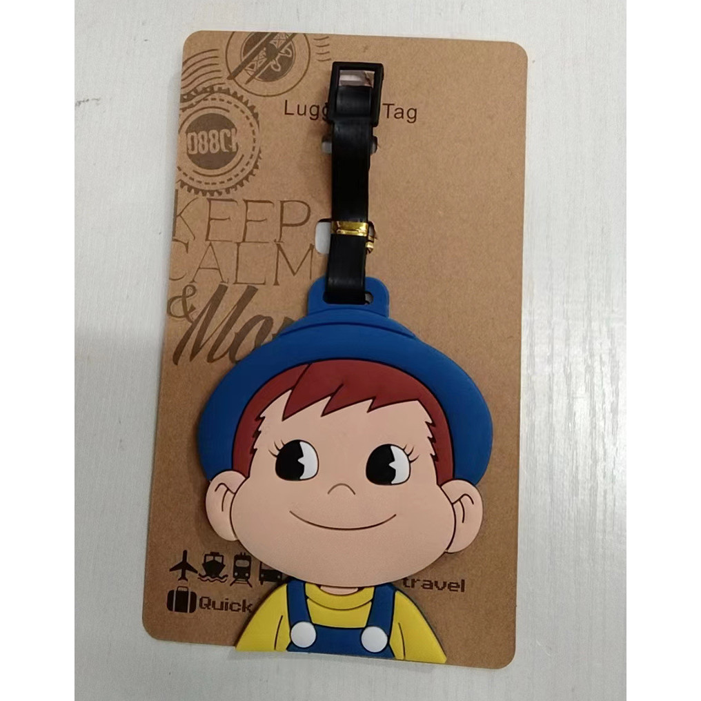 Peko Milky MinnaNoTabo AstroBoy Anpanman อุปกรณ์การเดินทาง PVC แท็กกระเป๋าเดินทางน่ารักการ์ตูน Sanrio keroppi กระเป๋าเดินทางป้ายแบบพกพา