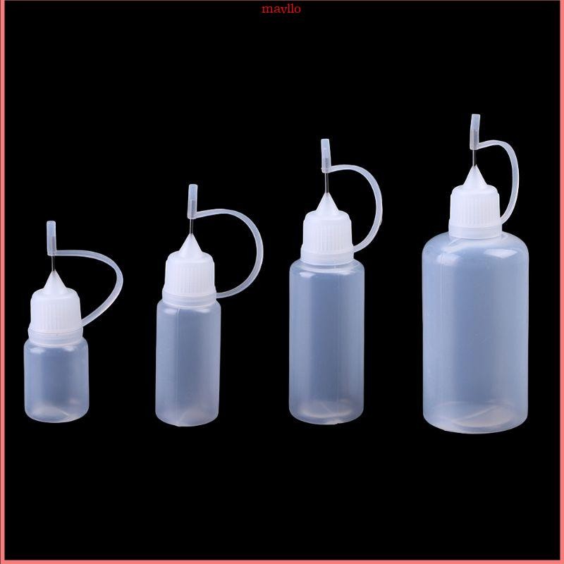 Mavlo เข็มเคล็ดลับกาวขวดพลาสติก Dropper ขวดสําหรับขนาดเล็ก Gluing โครงการกระดาษ Quilling DIY Craft ภ