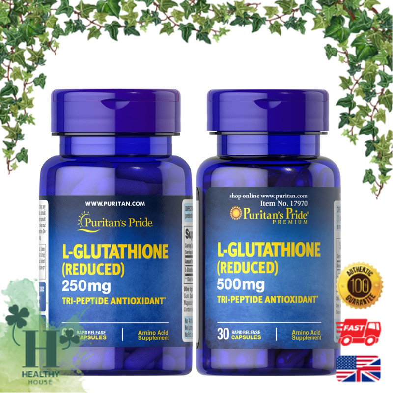 พร้อมส่ง Puritan's Pride L-Glutathione 250 mg 500 mg 60 Capsules แอล-กลูต้าไธโอน