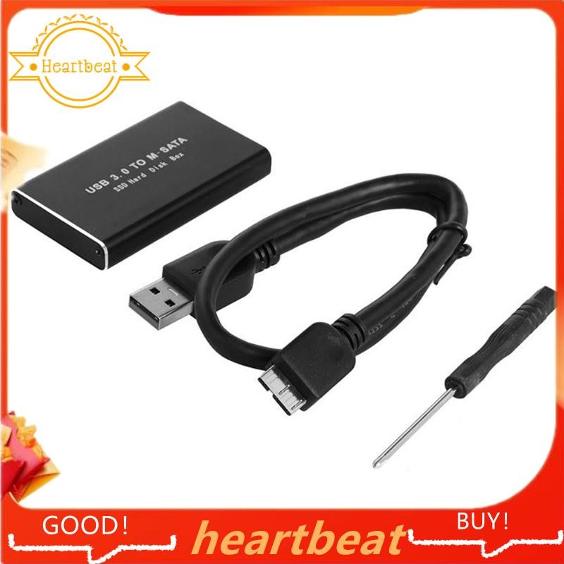 MSATA to USB 3.0 SSD Disk Box Storage Case Adapter สําหรับ 30x50 มม.30x30 มม.MSATA SSD
