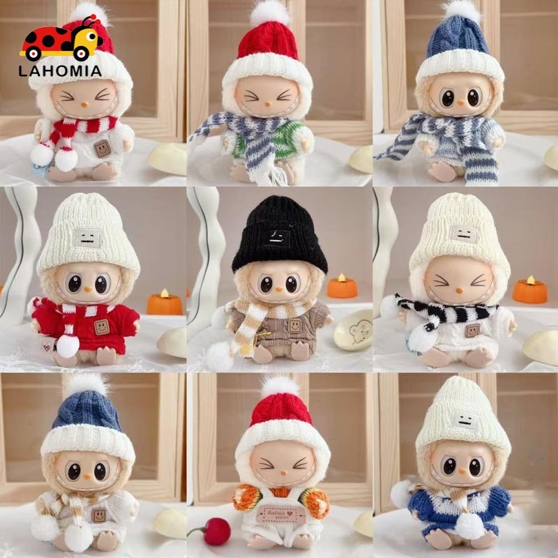 Lahomia 15cm ชุด Labubu have a seat V1/V2 คริสต์มาสเสื้อผ้า Christmas เสื้อผ้าตุ๊กตา