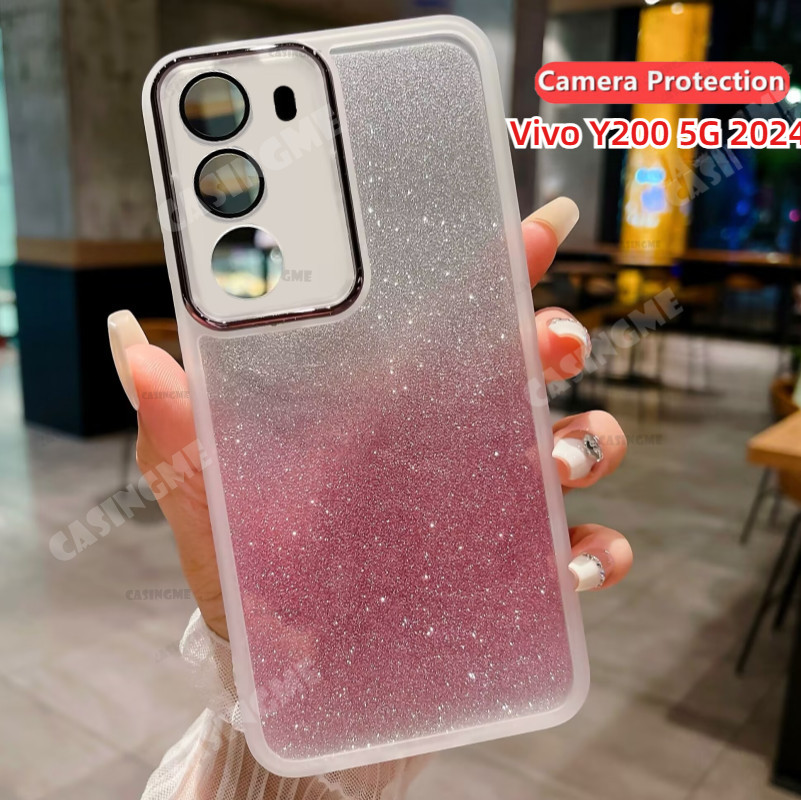 Vivo Y200 5G 2024 Bling Glitter สําหรับ Vivo Y200 VivoY200 Y200 200Y Y 200 4G 5G 2024 ซิลิโคนนุ่มโปร
