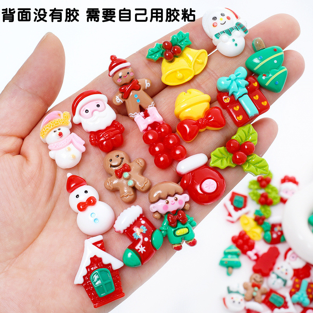 ชุดคริสต์มาสการ์ตูน Snowman อุปกรณ์เรซิน diy กาวครีม