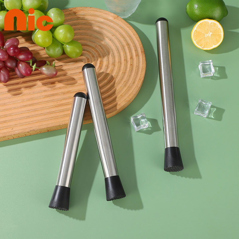 NIC ไม้บดคอกเทล สแตนเลสทนทาน ไม้บดกระเทียม แท่งบดน้ำแข็ง บดผลไม้ Ice Hammer