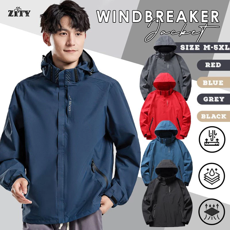 เสื้อแขนยาว Men Jacket เสื้อแจ็คเก็ตผู้ชายกันลม สำหรับเดินป่า น้ำหนักเบา ระบายอากาศดีเยี่ยมCOD