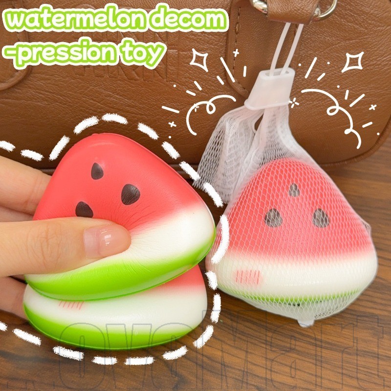 1-5PCS วัสดุ PU แตงโม Squishy ของเล่น | ของเล่นประสาทสัมผัสแบบสะท้อนช้าแบบนุ่มสําหรับบรรเทาความเครียดและความวิตกกังวลของขวัญบีบอัดอยู่ไม่สุขแสนสนุกสําหรับทุกวัย