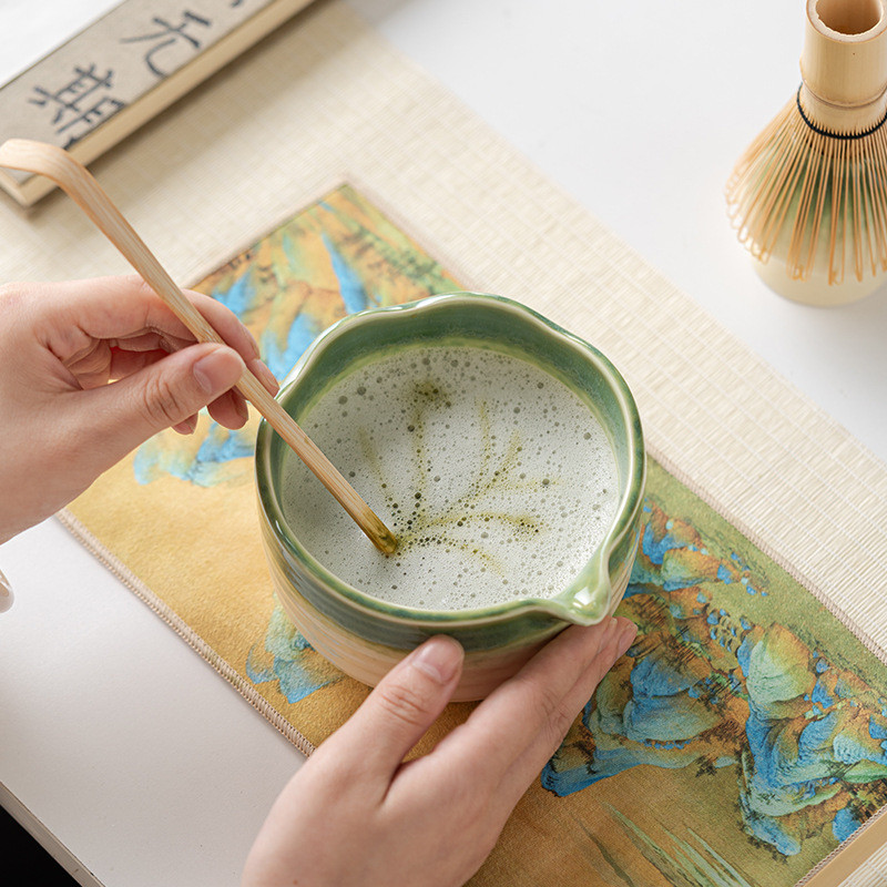 NEW ชุดชงชาญี่ปุ่น 5/7ชิ้น ชุดชามมัทฉะ ถ้วยชงมัทฉะ อุปกรณ์ชงชา - รูปที่ 2