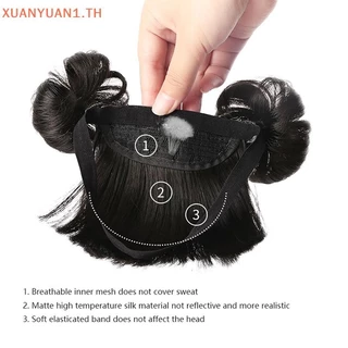 XUAN วิกผมเด็ก Braid Hairband วิกผมสําหรับเด็กแถบคาดศีรษะเด็กผมปลอม Bangs Buckle COS อุปกรณ์เสริมผม TH