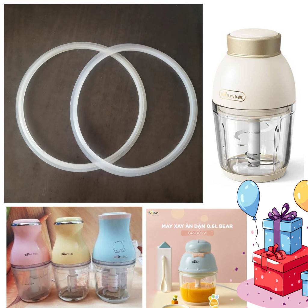 Bear ฝาเครื่องปั่นซีลซิลิโคน 0.6L รุ่น D02Q1, B06V1, C02K2, B02R1/B02S1/B02U2X5/B02Y5