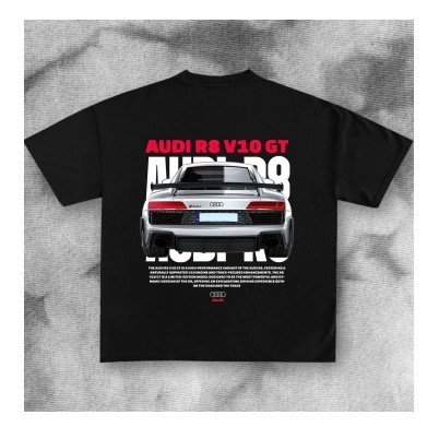 เสื้อยืดไมโครไฟเบอร์แบบ Audi R8 V10 GT