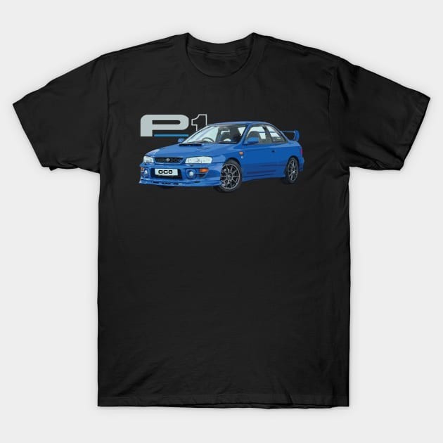 เสื้อยืด Vintage P1 WRC GC8 PRODRIVE RALLY T-Shirt แท้ Cotton 100% ต้านทานรอยยับ เกาหลี แฟชั่น