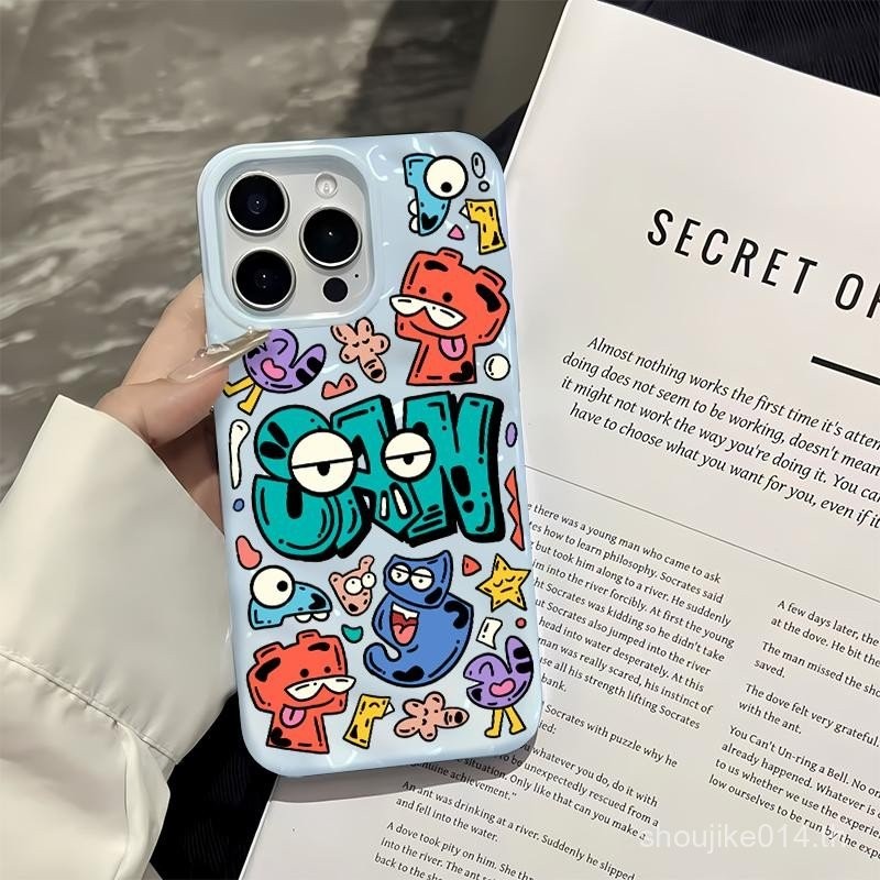 ไข่มุกไหล่เหล็ก Graffiti Collection สําหรับ iPhone 16 11 13 14 15 12 15PRO 13PRO 14PROMAX 13PROMAX 1