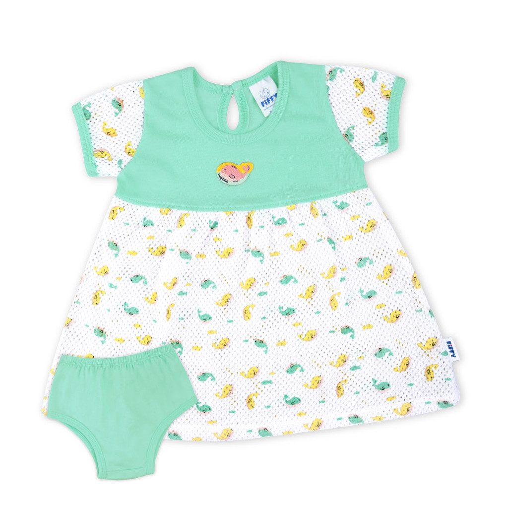 FIFFY BAJU BYI WIGGLY WHALES DRESS SUIT (3125203)