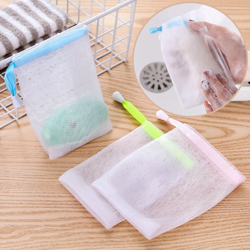 Mipha Mesh Foaming Soap Bag with Drawstring - Soap Foaming Mesh Bag PA082