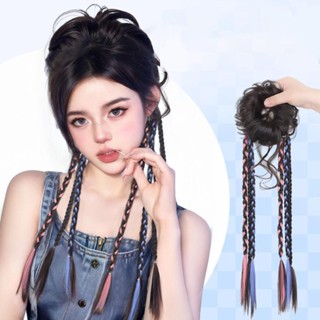 มวยผมทรงมังกรดอกตูมพร้อมเปียมวย แบบผูกผม เครื่องประดับผมธรรม…