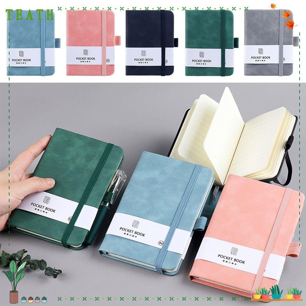 สมุดบันทึก TEATH สมุดจดพกพา A6/A7 แบบพกพา คุณภาพสูง To Do List Mini Agenda Book นักเรียน